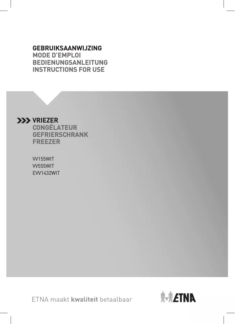 Page n°1 - Manuel utilisateur Etna VV555WIT