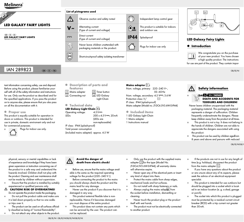 Image de la première page du manuel de l'appareil HG02458-BS