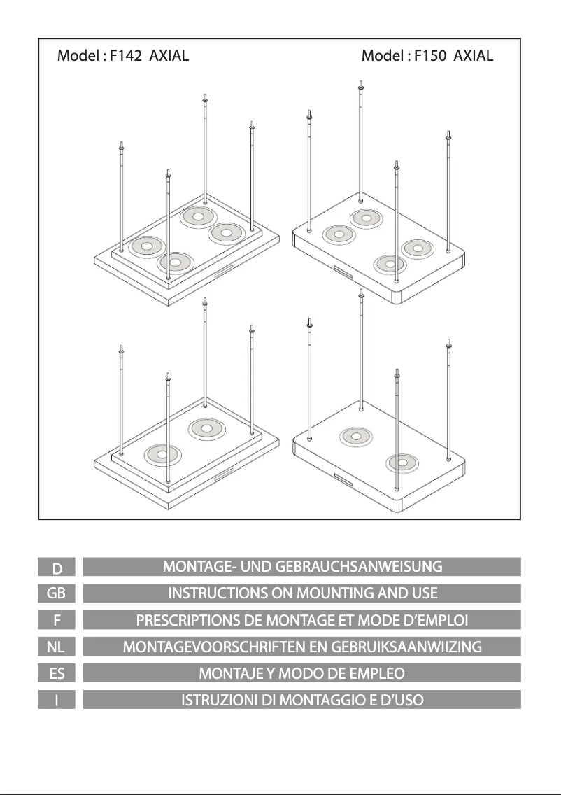Image de la première page du manuel de l'appareil F150 Axial
