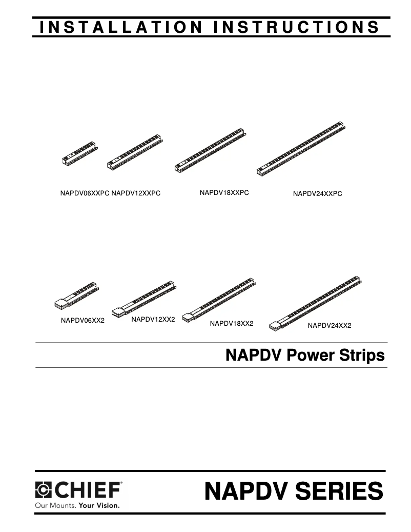 Page 1 de la notice Manuel utilisateur Chief NAPDV0615PC