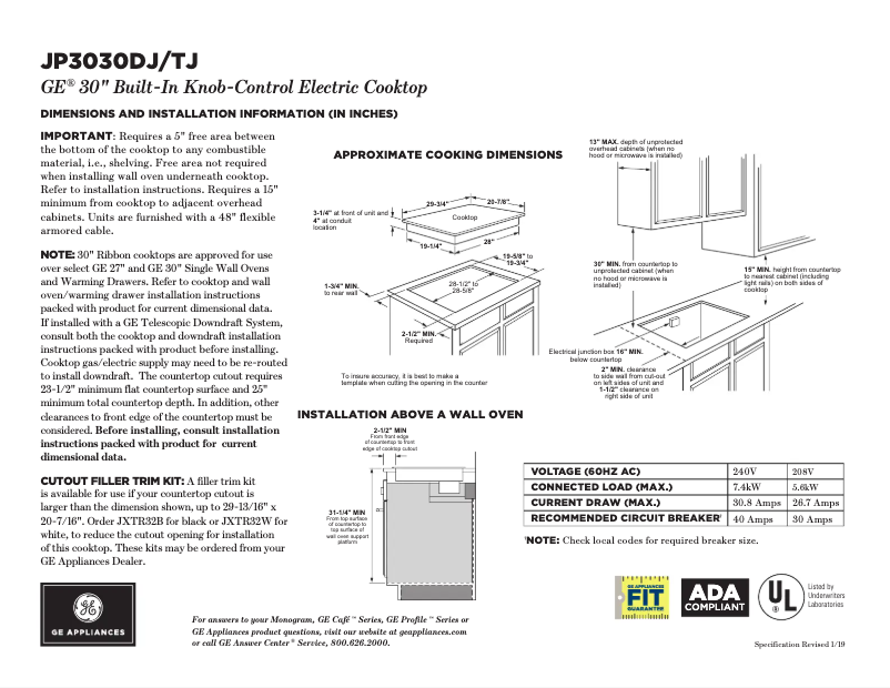 Image de la première page du manuel de l'appareil JP5030DJBB