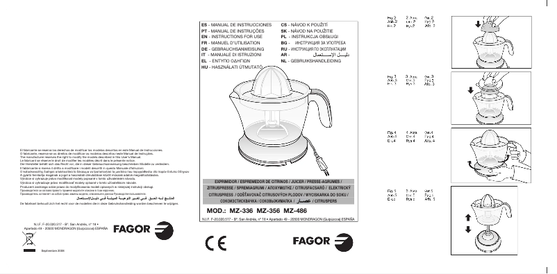 Page n°1 - Manuel utilisateur Fagor MZ-486