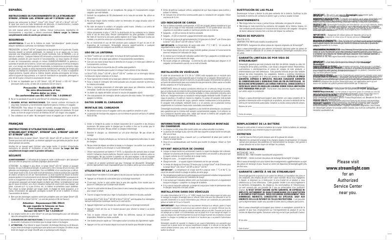 Page n°1 - Manuel utilisateur Streamlight Strion LED