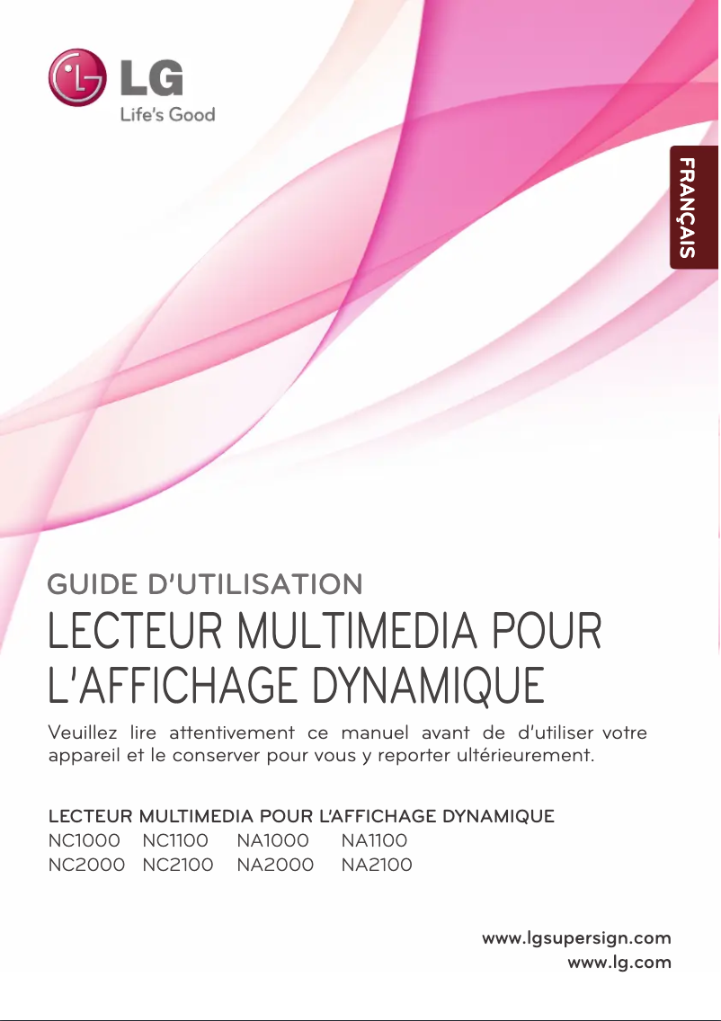 Page 1 de la notice Manuel utilisateur LG NA2100