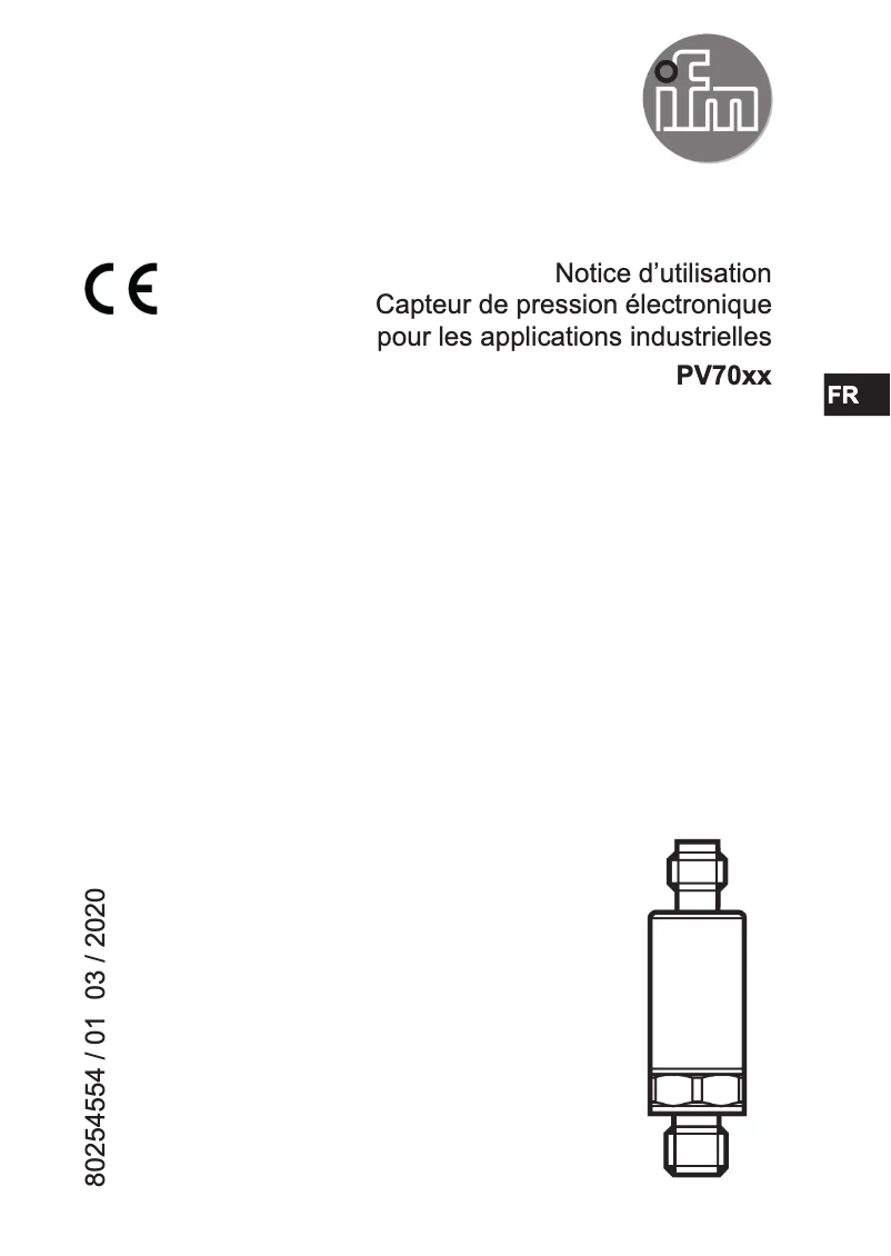 Page n°1 - Manuel utilisateur IFM PV7023