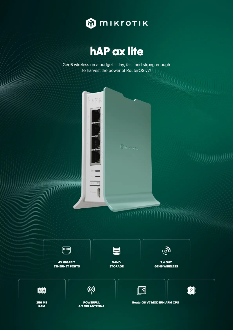 Page n°1 - Brochure Mikrotik hAP ax lite