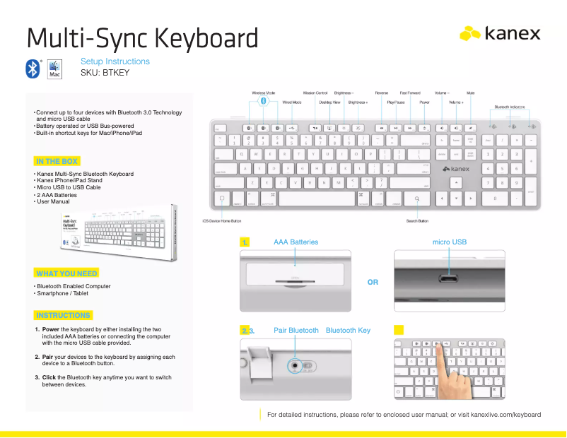 Page n°1 - Manuel utilisateur Kanex Multi-Sync