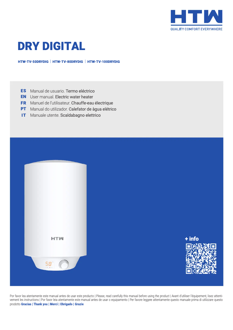 Page n°1 - Manuel utilisateur HTW DRY DIGITAL
