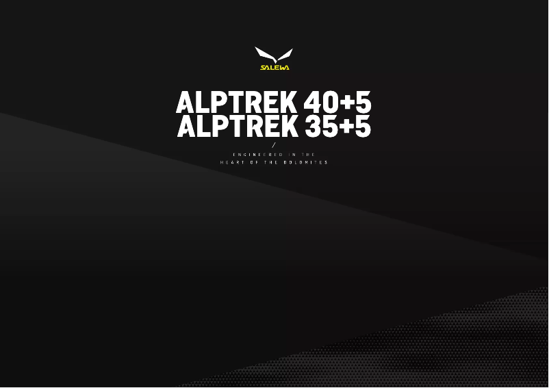 Page n°1 - Manuel utilisateur Salewa Alptrek 35+5