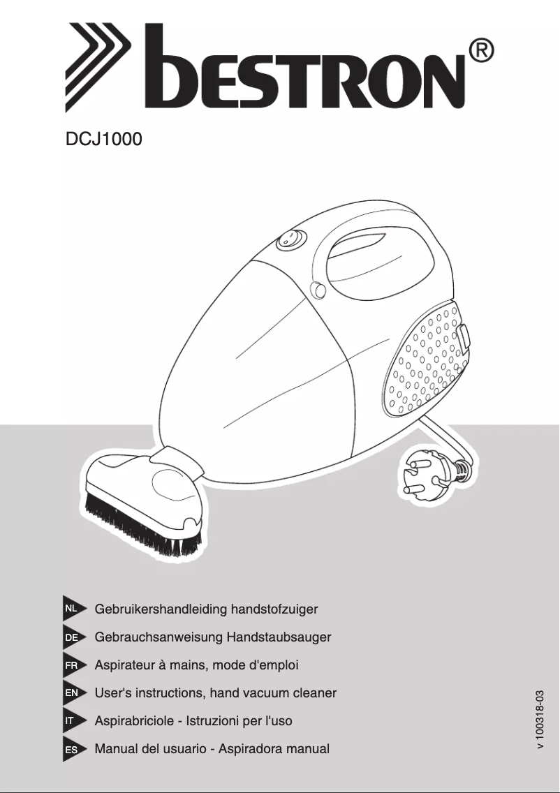 Page 1 de la notice Manuel utilisateur Bestron DCJ1000