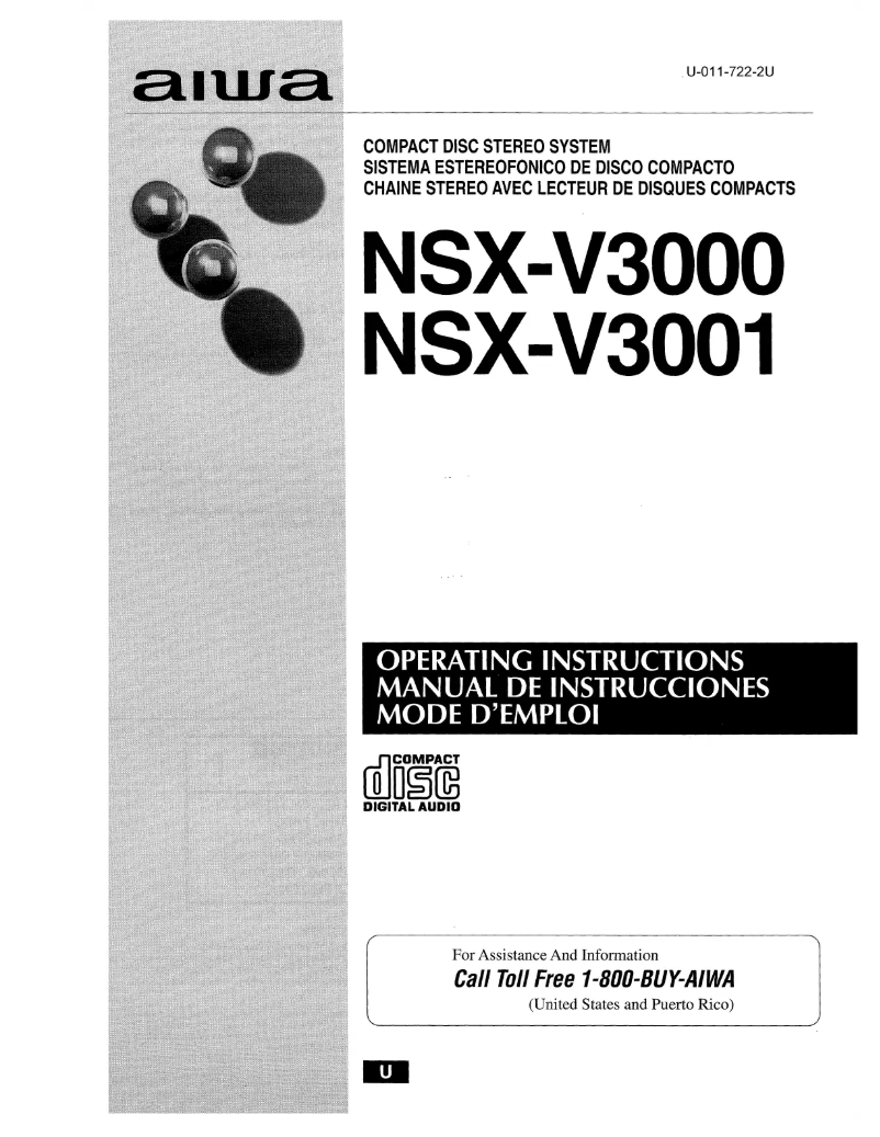 Page n°1 - Manuel utilisateur Aiwa NSX-V3000