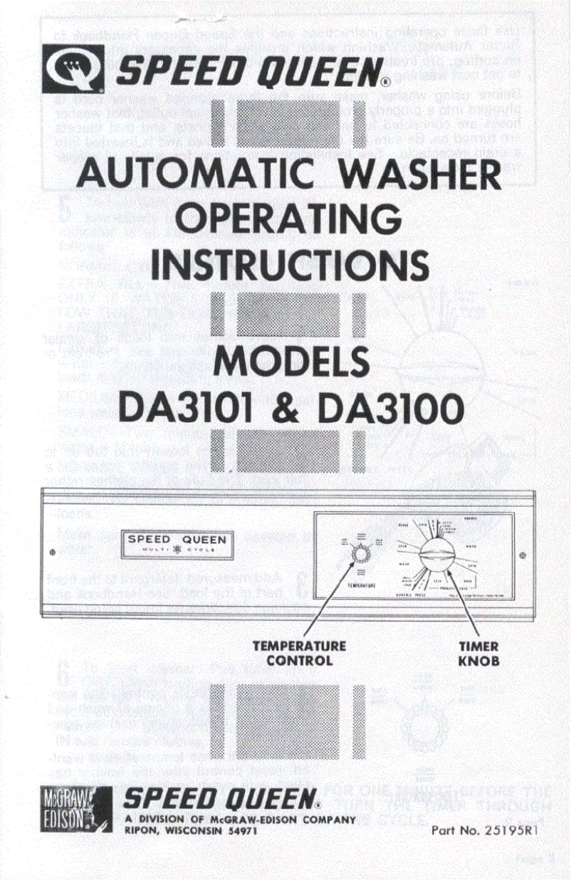 Image de la première page du manuel de l'appareil DA3100