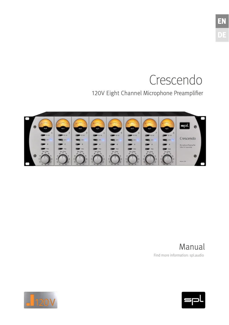 Image de la première page du manuel de l'appareil Crescendo