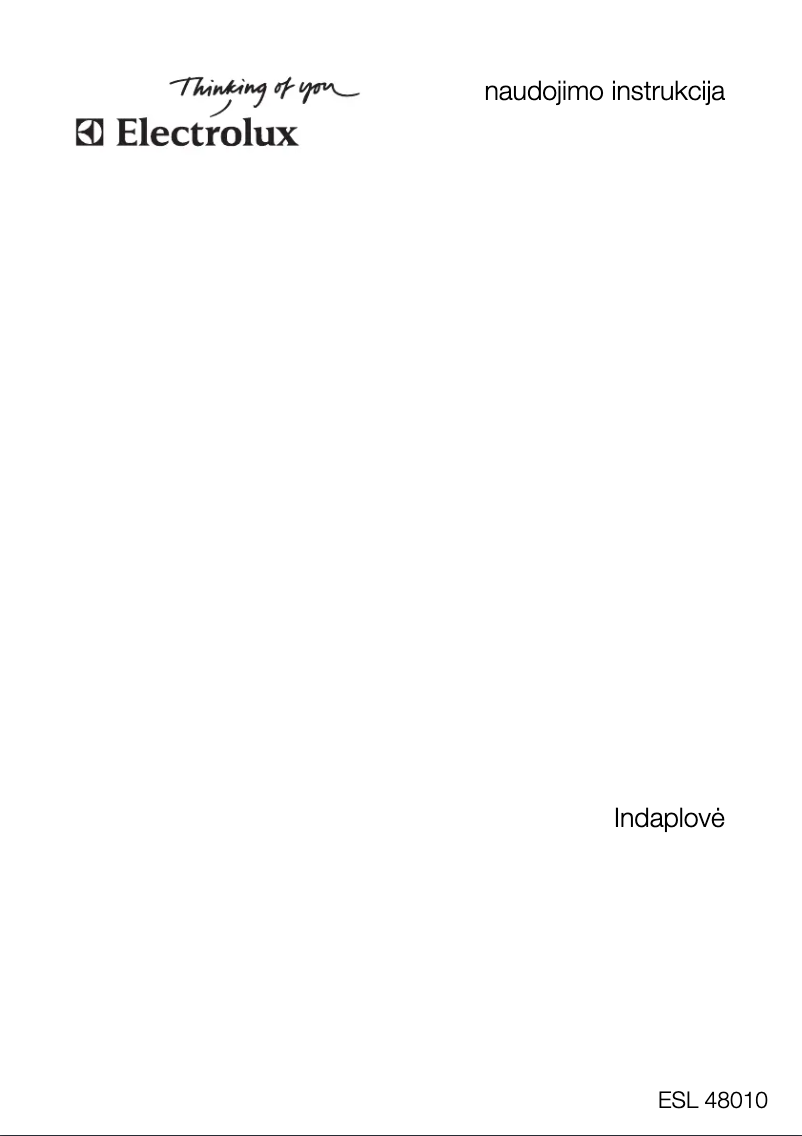 Page 1 de la notice Manuel utilisateur Electrolux ESL 48010