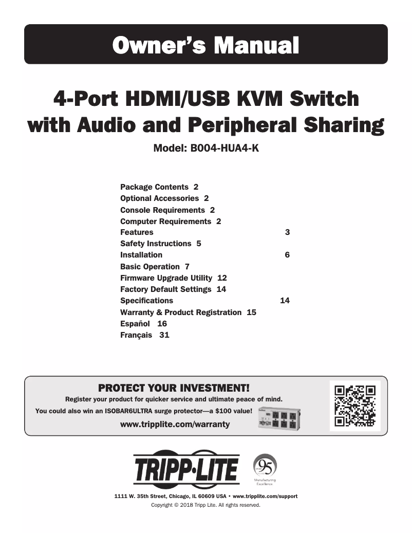 Imagen de la primera página del manual del dispositivo B004-HUA4-K