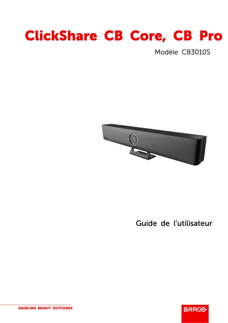 Page n°1 - Manuel utilisateur Barco ClickShare CB Core