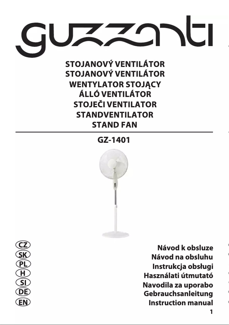 Image de la première page du manuel de l'appareil GZ-1401