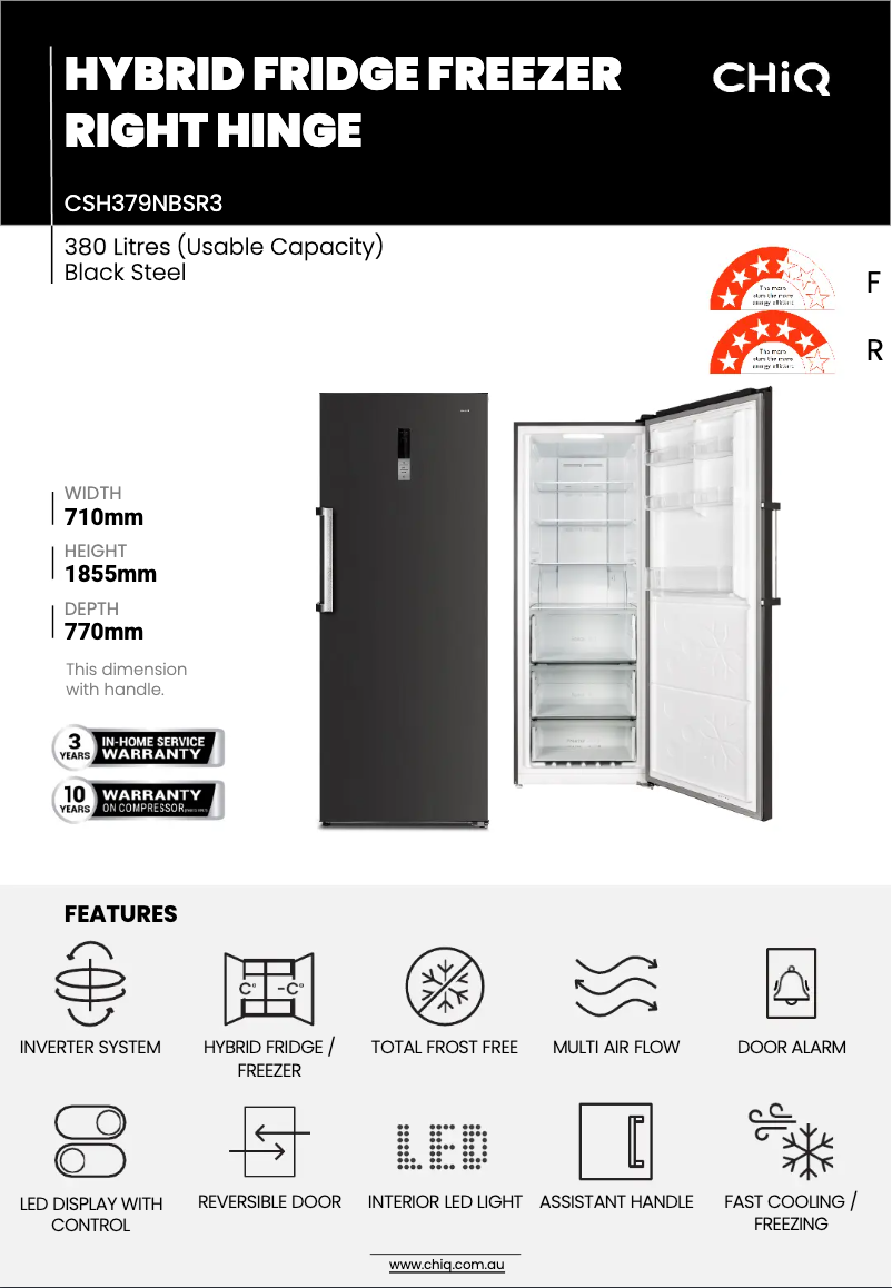 Imagen de la primera página del manual del dispositivo CSH379NBSR3