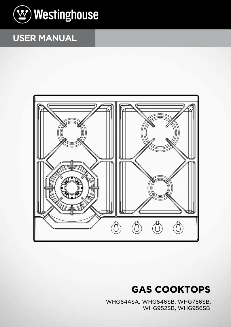 Page 1 de la notice Manuel utilisateur Westinghouse WHG646SB