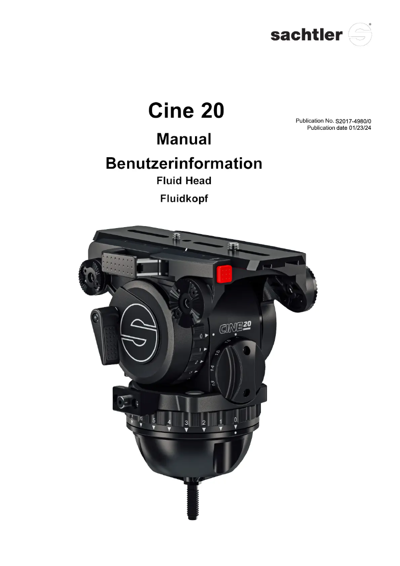 Página 1 del manual Manual de usuario Sachtler Cine 20 HD CF GS