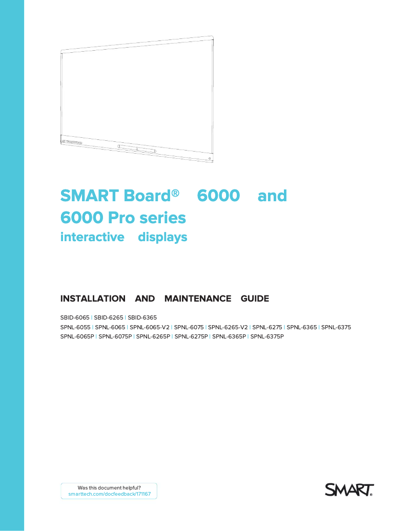Page 1 de la notice Manuel utilisateur Smart Board 6075