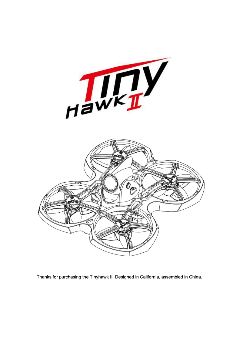 Page 1 de la notice Manuel utilisateur Emax Tinyhawk II