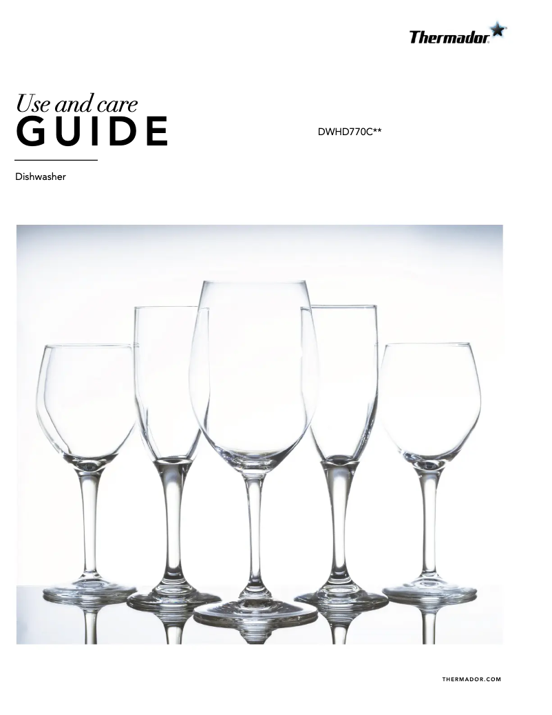 Page n°1 - Manuel utilisateur Thermador DWHD770CPR