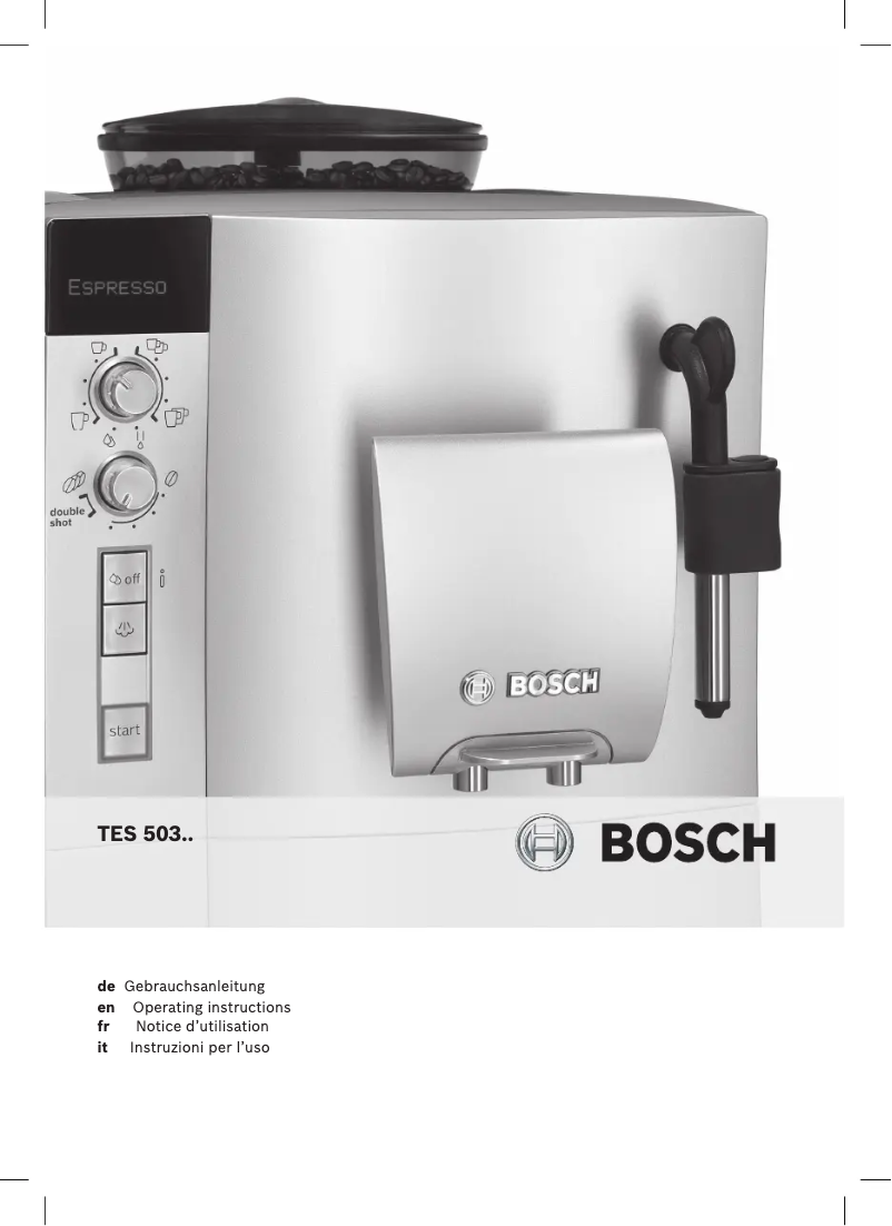 Page 1 de la notice Manuel utilisateur Bosch TES50356DE