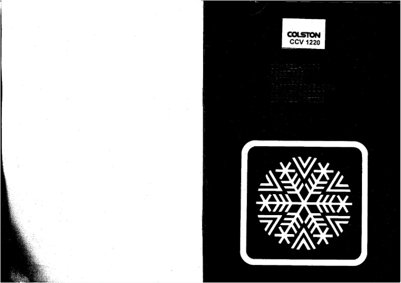 Page n°1 - Manuel utilisateur Colston CCV 1220