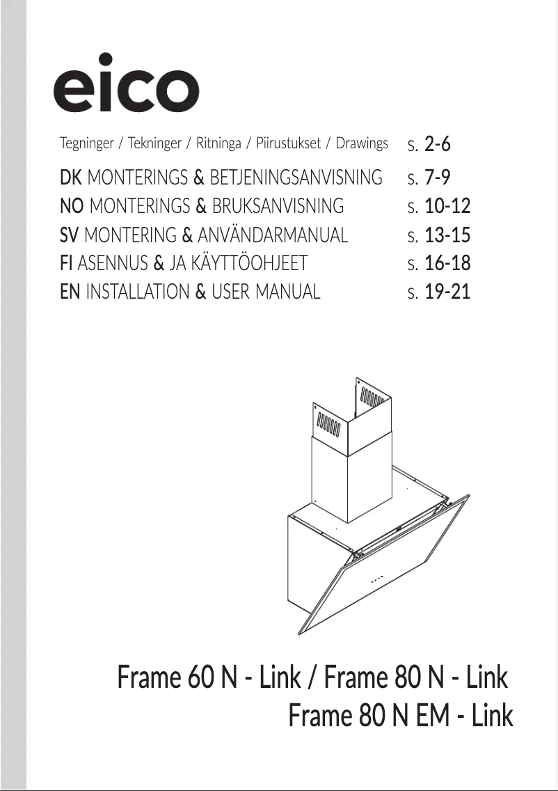 Page 1 de la notice Manuel utilisateur Eico Frame 80 N EM
