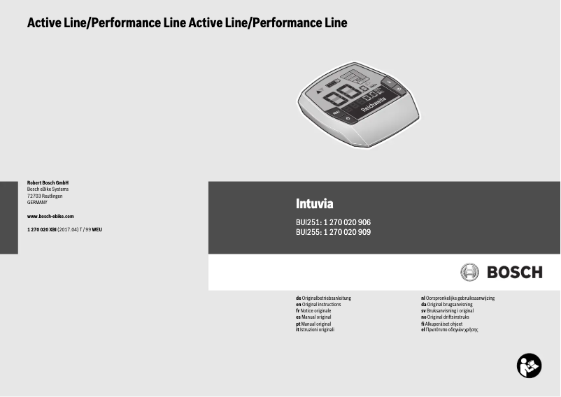Image de la première page du manuel de l'appareil Intuvia