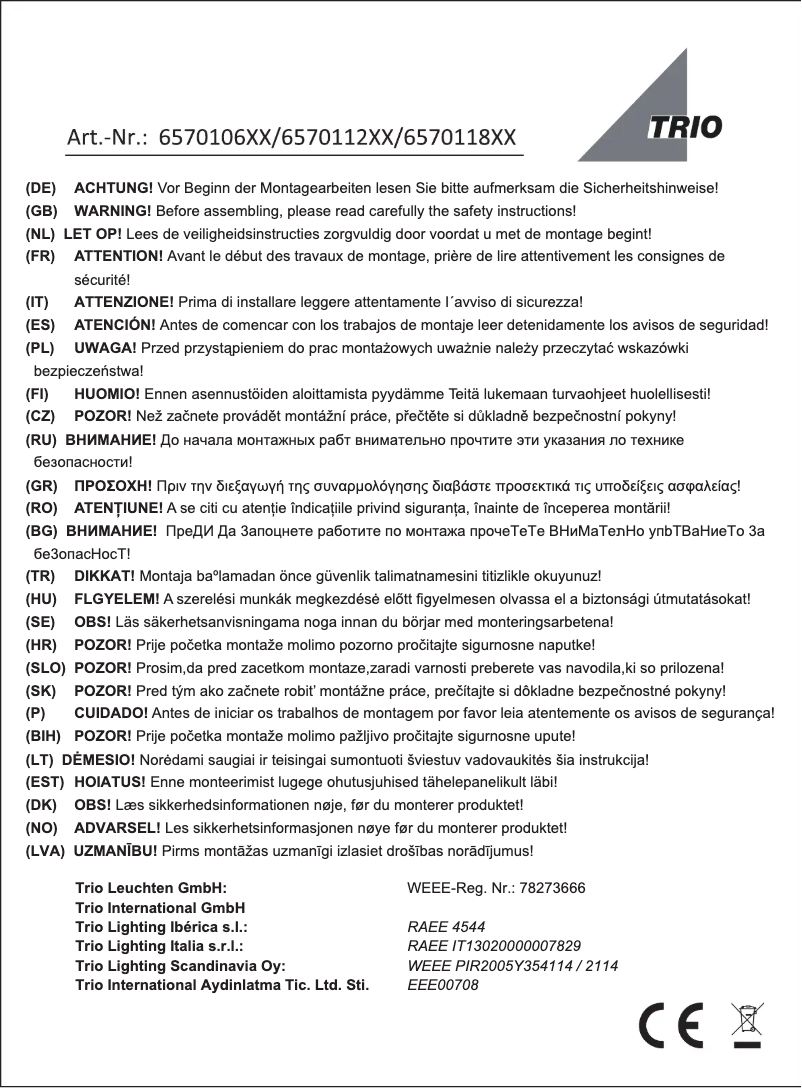 Image de la première page du manuel de l'appareil Cento 657011207