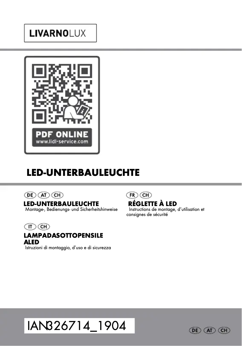 Page n°1 - Manuel utilisateur Livarno Lux IAN 298531