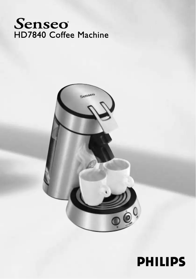 Page 1 de la notice Manuel utilisateur Philips Senseo HD7840