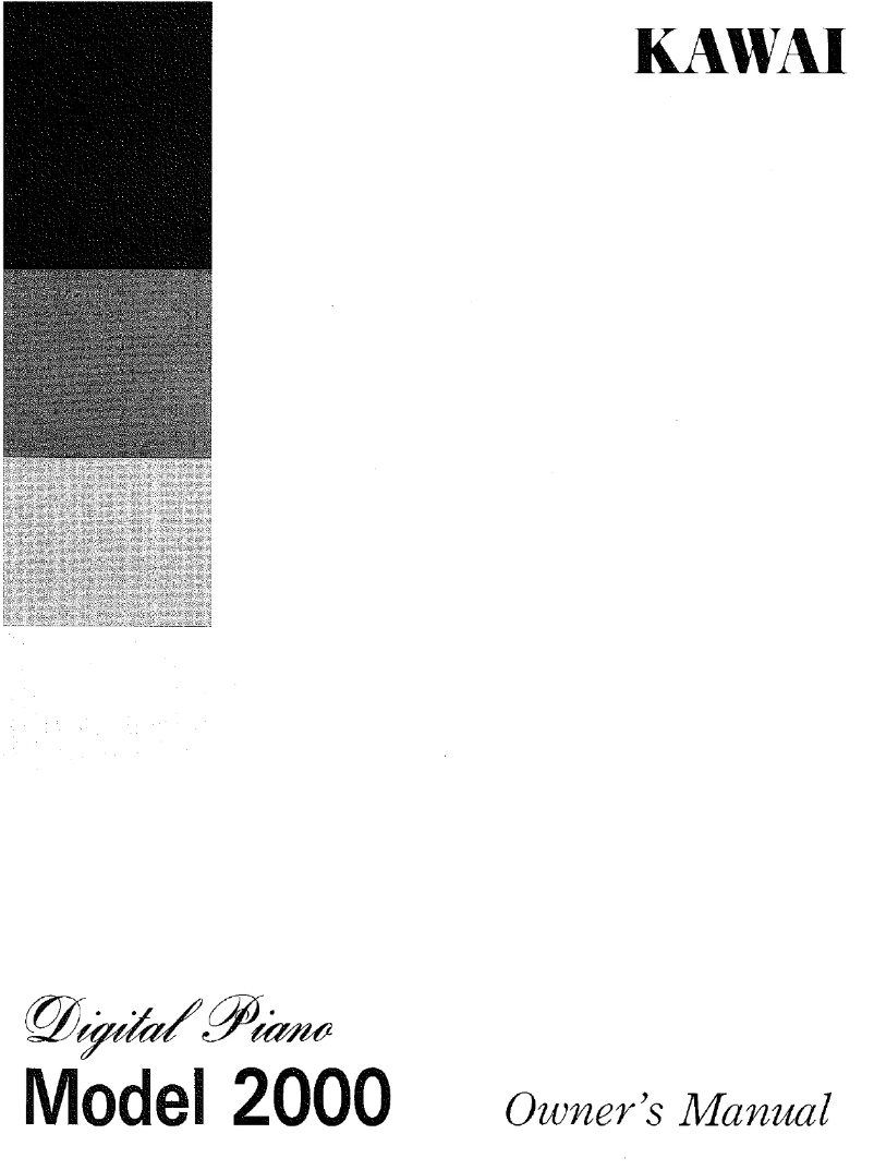 Page 1 de la notice Manuel utilisateur Kawai P2000