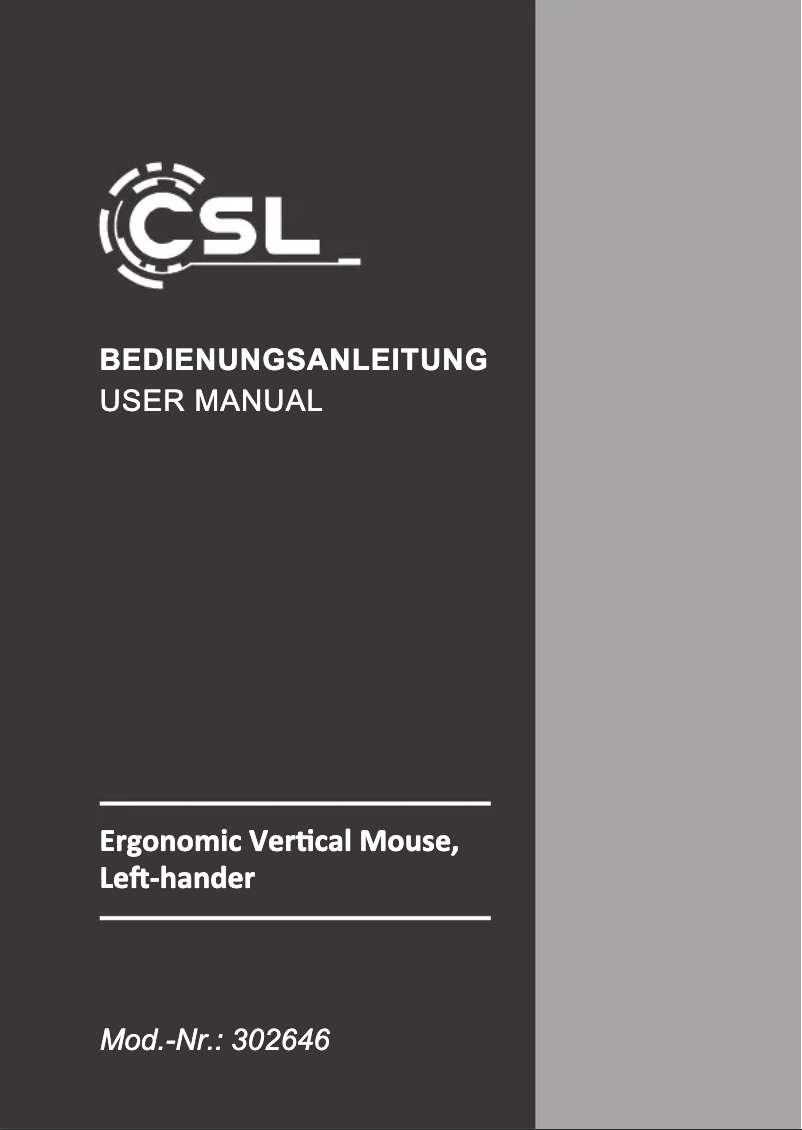 Page 1 de la notice Manuel utilisateur CSL 302646