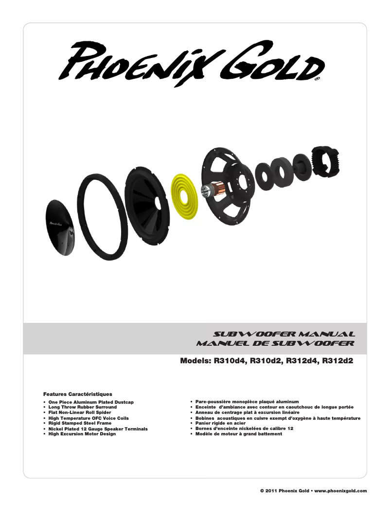 Page n°1 - Manuel utilisateur Phoenix Gold R310d4