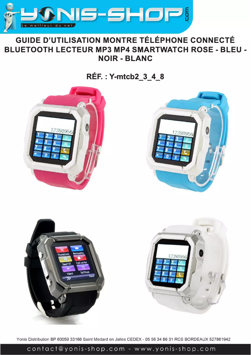 Page n°1 - Manuel utilisateur Yonis Y-MTCB4