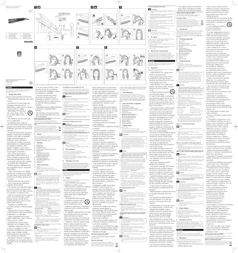 Imagen de la primera página del manual del dispositivo Volume Multistyler BHH814