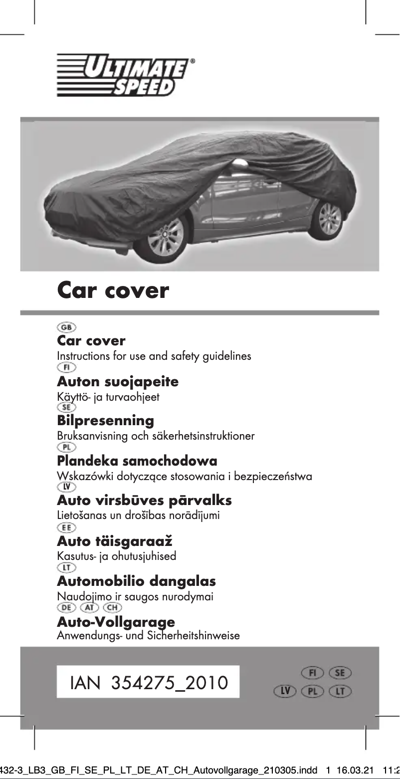 Página 1 del manual Manual de usuario Ultimate Speed IAN 354275