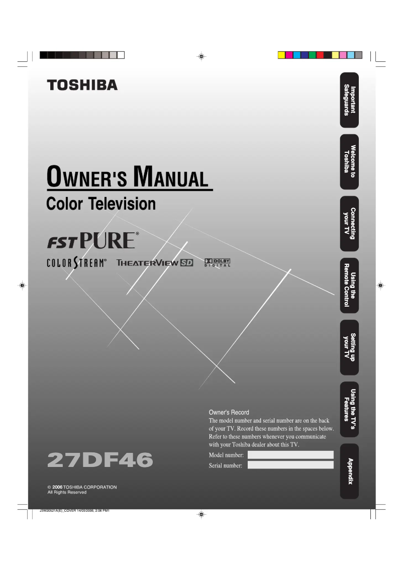 Page n°1 - Manuel utilisateur Toshiba 27DF46