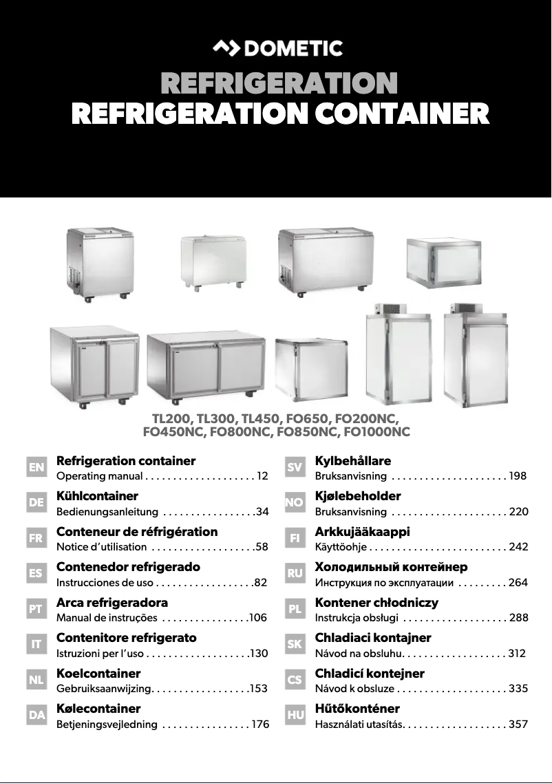 Page 1 de la notice Manuel utilisateur Dometic FO 850NC
