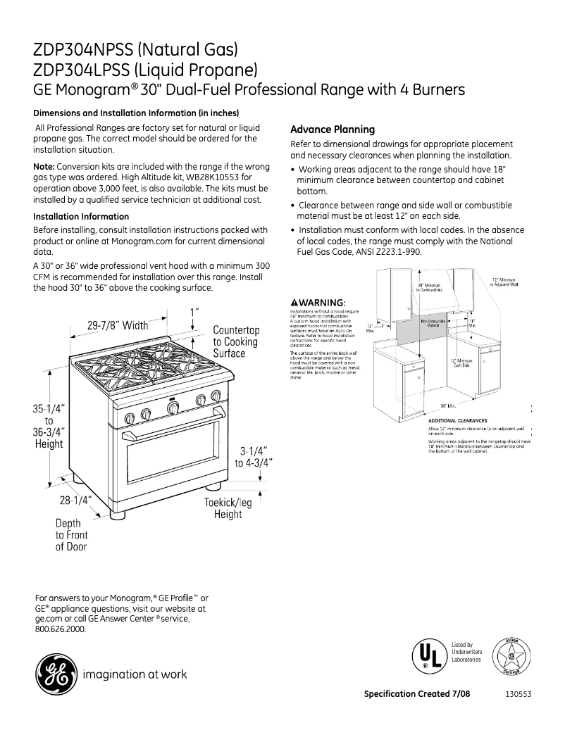 Image de la première page du manuel de l'appareil ZDP304NPSS