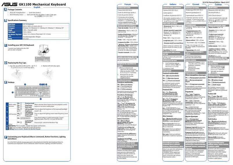 Image de la première page du manuel de l'appareil Sagaris GK1100