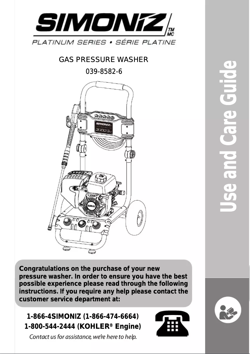 Image de la première page du manuel de l'appareil 039-8582-6