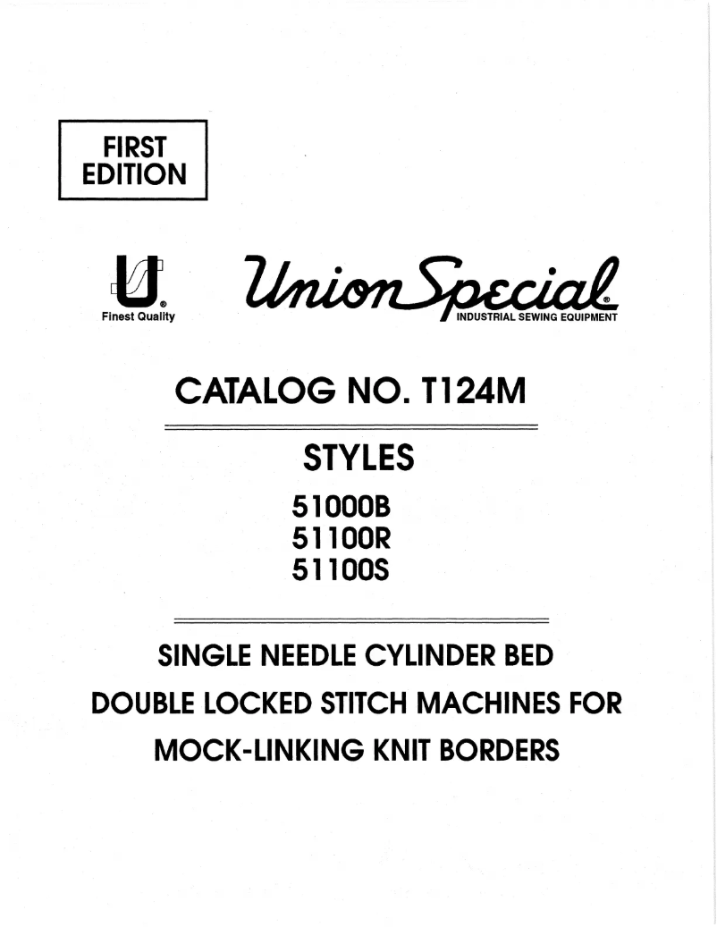 Page 1 de la notice Manuel utilisateur Union Special 51100S