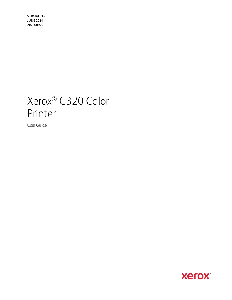 Image de la première page du manuel de l'appareil C320 Color