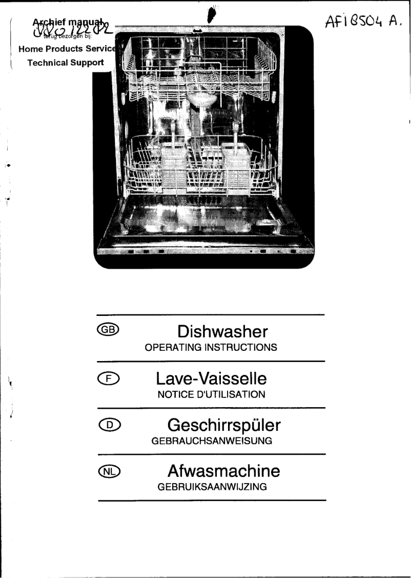Image de la première page du manuel de l'appareil AFI8513ZT