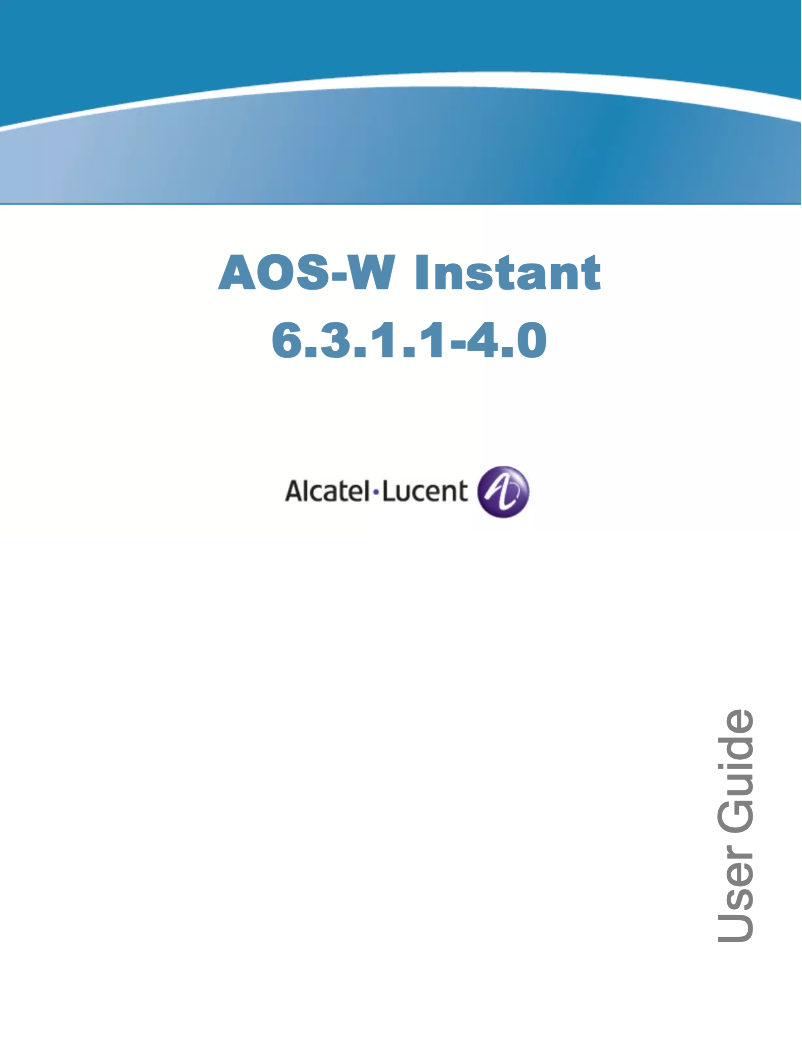Page n°1 - Manuel utilisateur Alcatel-Lucent IAP93