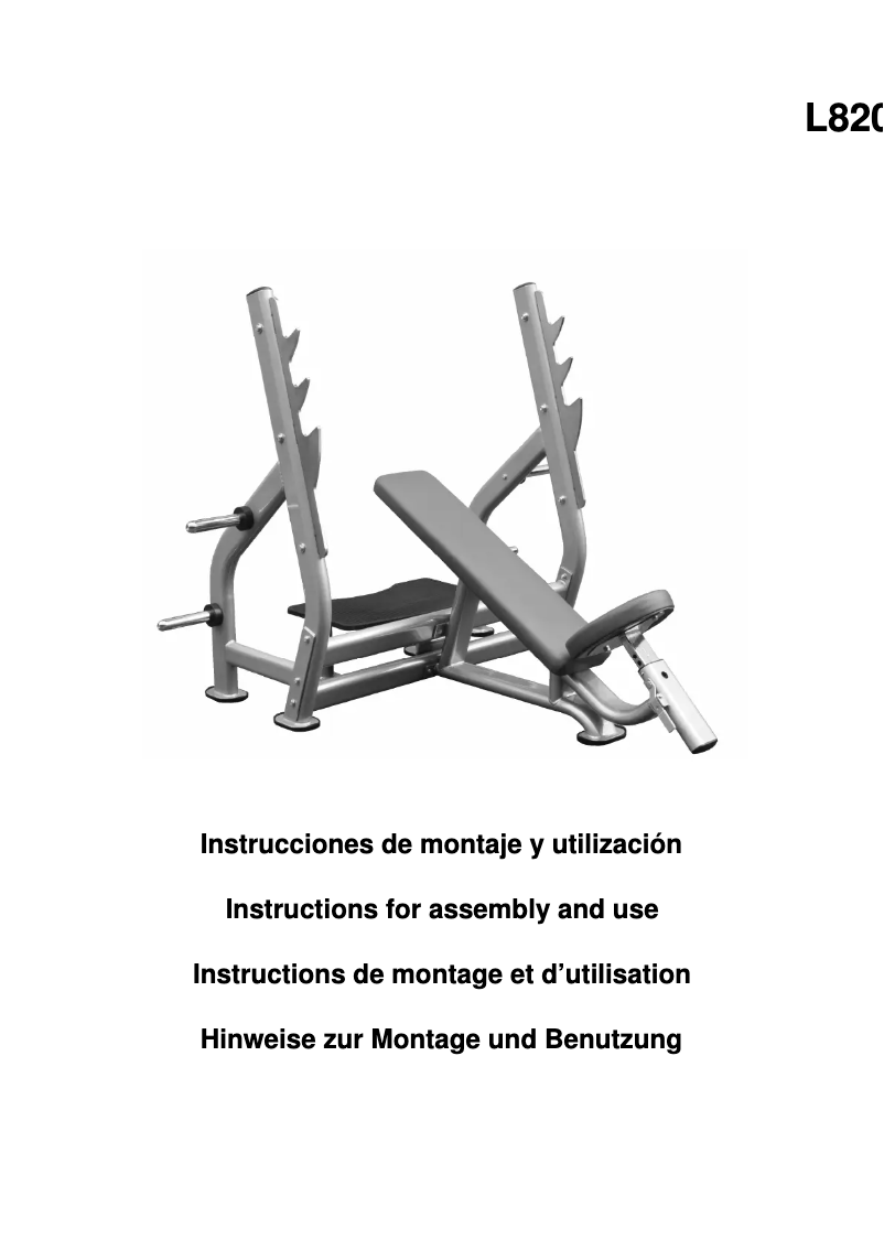 Image de la première page du manuel de l'appareil L820